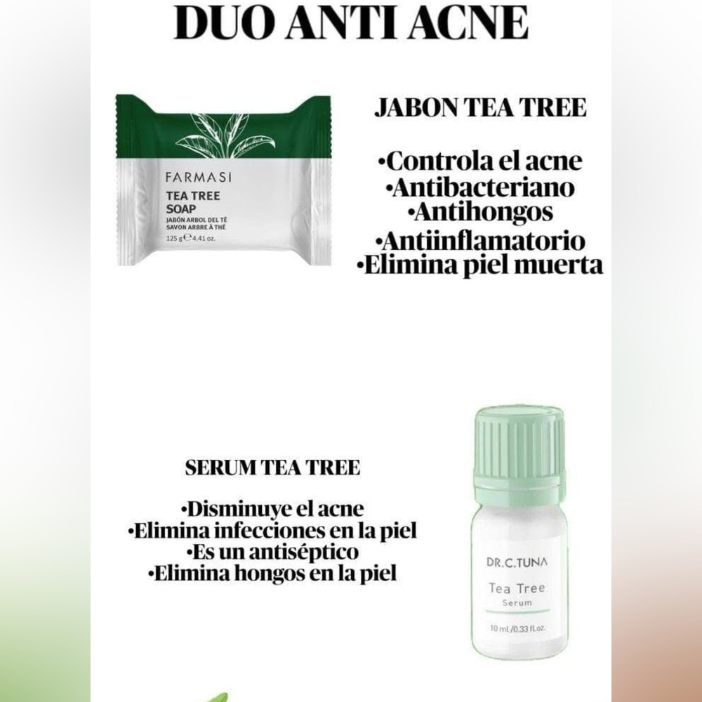 Farmasi Tea Tree Anti-Acne Set - Green and White